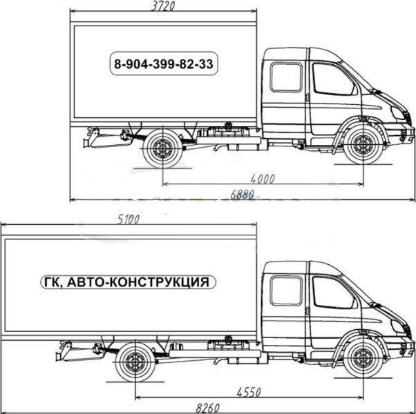 Чертеж рамы газель