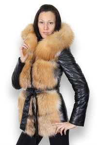 Продам: Зимняя кожаная куртка-жилетка
