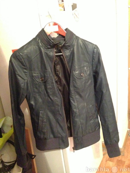 Продам: Куртка кожаная темно-синяя 42-44р-р