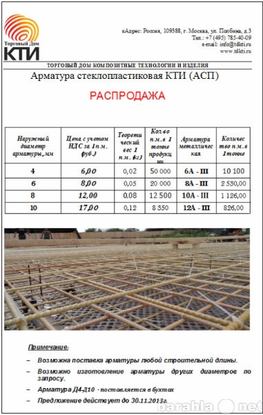 Продам: Стеклопластиковая арматура