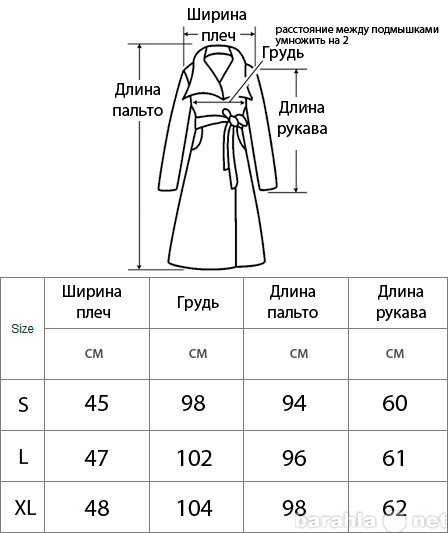 Длина рукава у пальто женское