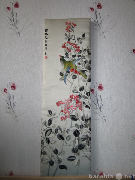 Продам: Шелковая вышитая картина, Китай, XIX век