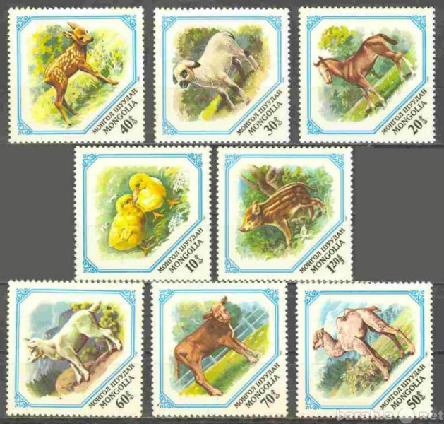 Продам: марки Монголия 1982, фауна, животные