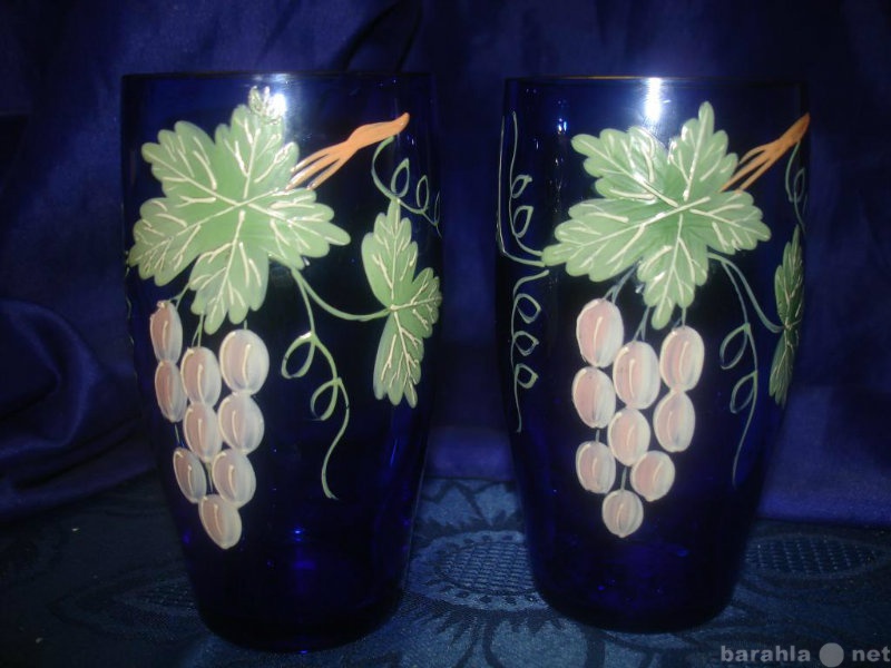 Продам: пара старинных стаканов с ручной роспись