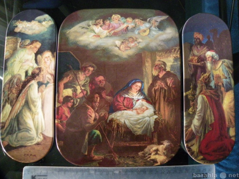 Продам: Рождение Христа Баварский складень Фарфо