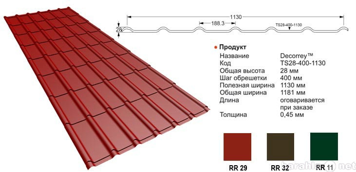 Продам: Металлочерепица, профлист