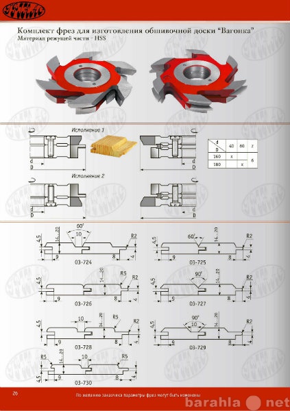 Продам: Фрезы для радиусной евровагонки софтлайн