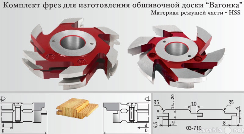 Продам: Фрезы для радиусной евровагонки совтач,