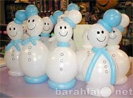 Предложение: Снеговик из воздушных шаров