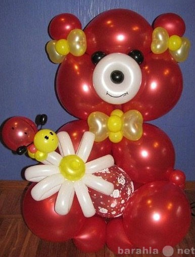 Предложение: Мишка с цветочком из воздушных шаров
