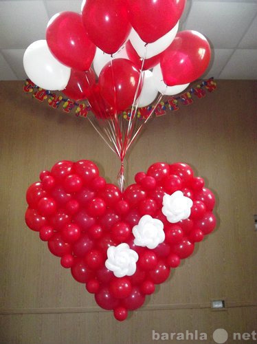 Предложение: Сердце с декором и 20 воздушных шаров с
