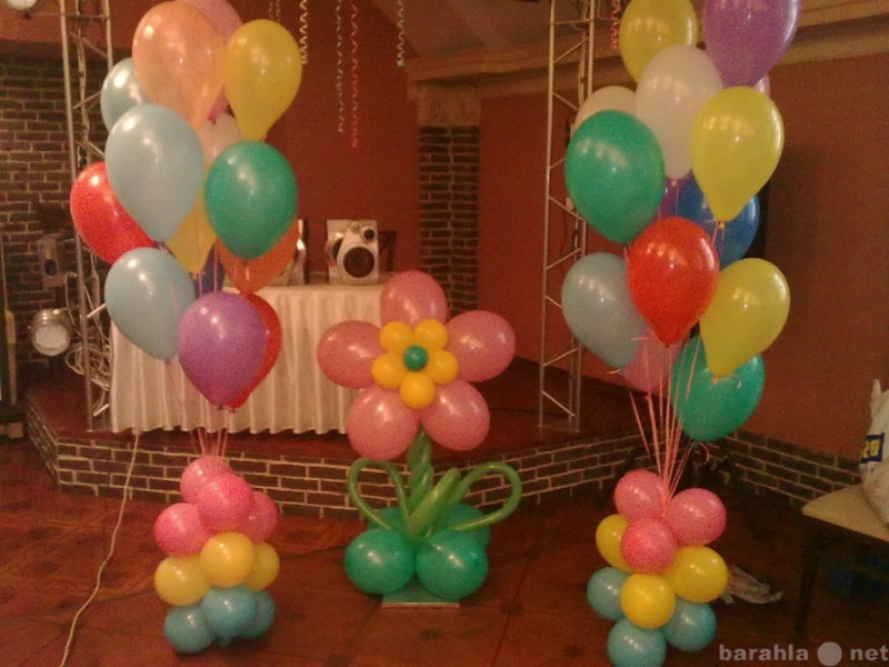 Предложение: Фонтаны и цветок из воздушных шаров