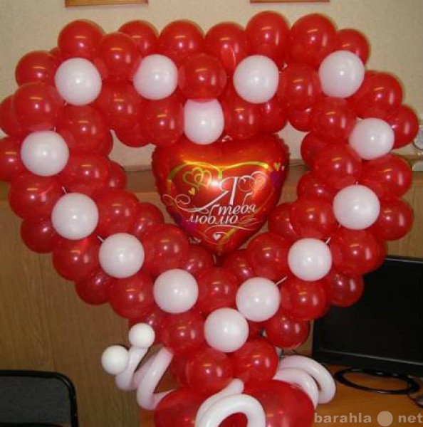 Предложение: Сердце из шаров и фольгированные сердце