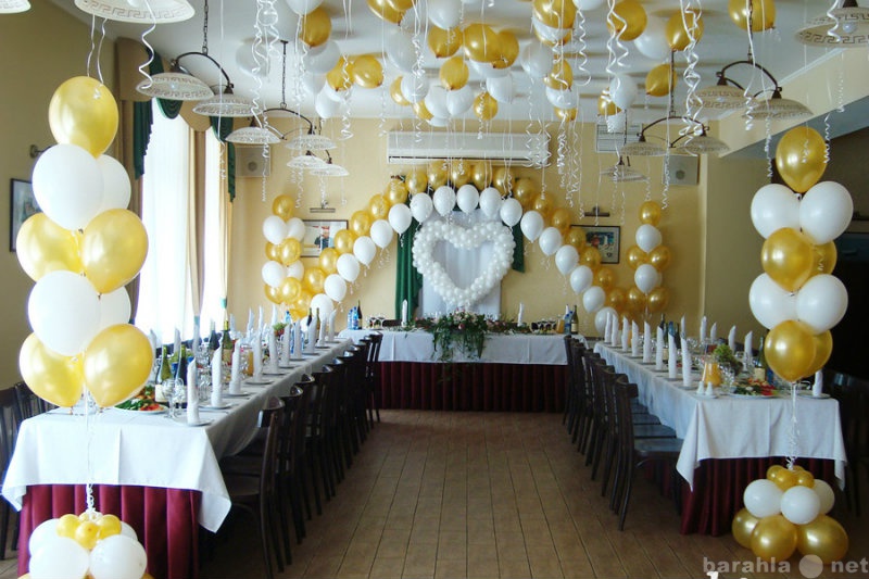 Предложение: Оформление зала на свадьбу бело-золотом