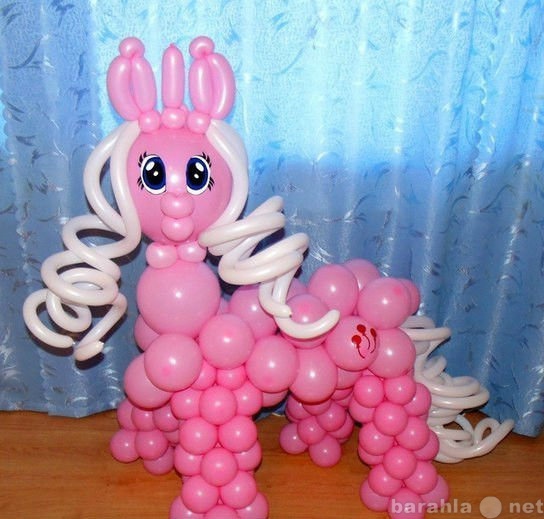 Предложение: Розовая лошадка из шариков