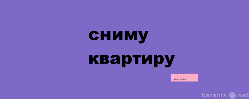 Сниму: квартиру