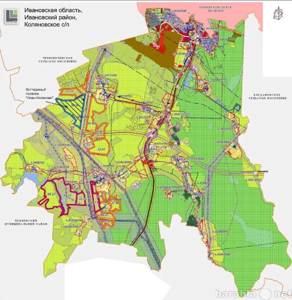 Ивановская область сельские поселения. Ново-Коляново Иваново. Иваново район Коляново. Иваново Коляново карта. Ново-Коляново Иваново на карте.