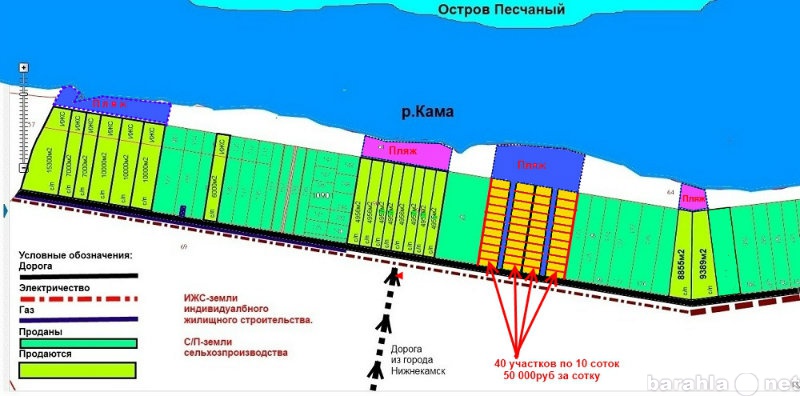 Продам: Земля на берегу р.Кама г.Нижнекамск