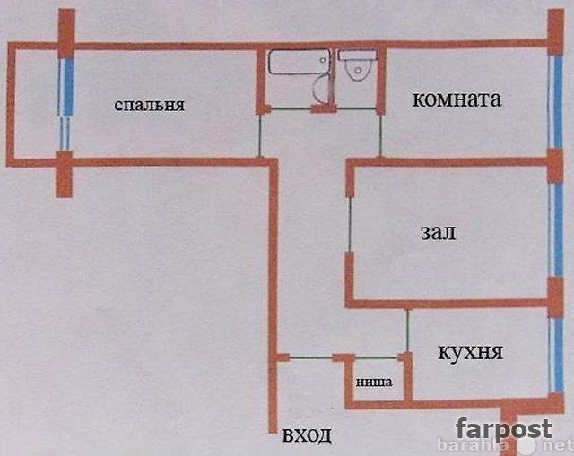 Ленинградский проект квартиры 3 комнатной квартиры