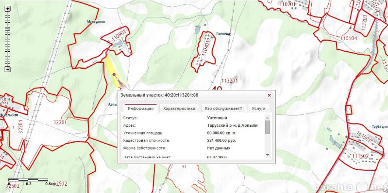 Карта тарусского района с названиями деревень